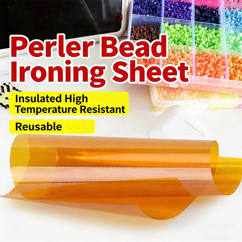 Printable Heat Transfer Vinyl - แผ่นรองรีดร้อนสำหรับงานแฮม่าบีดส์ ทำมือ 1/10 ชิ้น ใช้ซ้ำได้ อุปกรณ์เสริมของเล่น