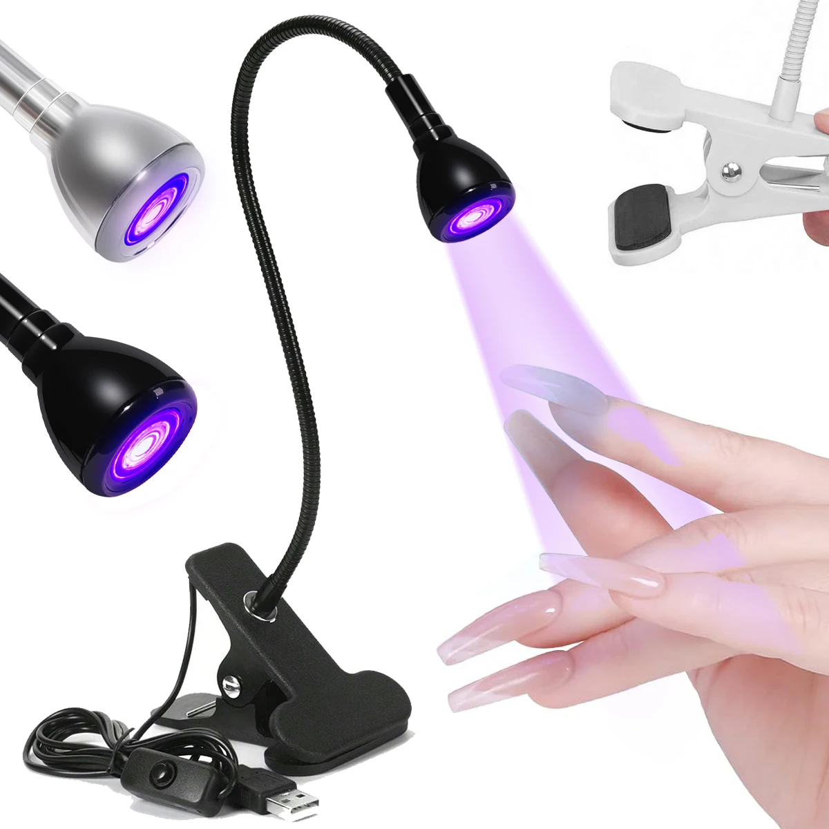 Uv Led Lamp Printer - LED UV Light สําหรับแห้งเล็บเจล Clip-On โต๊ะแบบยืดหยุ่น