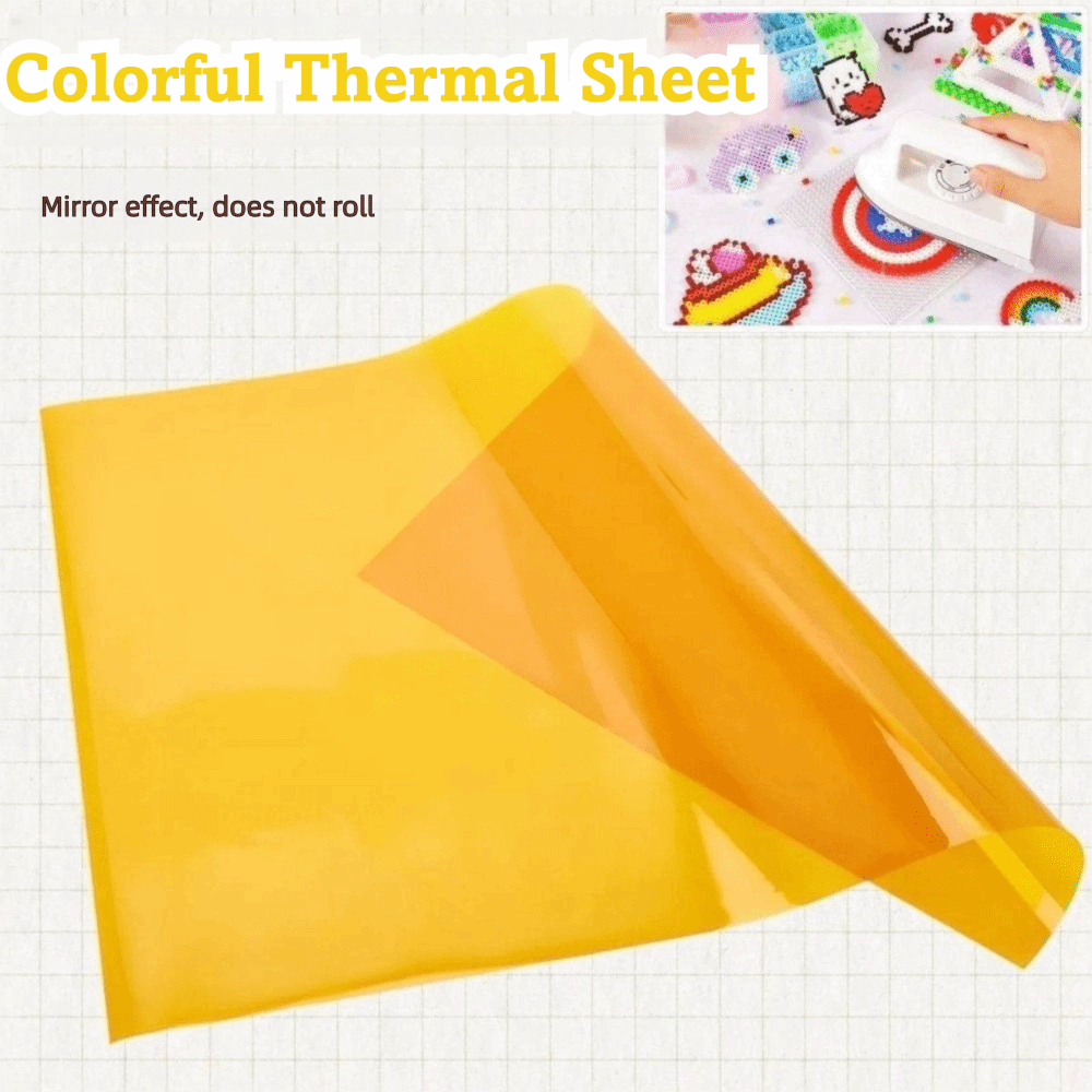 Printable Heat Transfer Vinyl - แผ่นรองรีดร้อนแบบใช้ซ้ำได้สำหรับงานแฮม่าบีดส์ ทำมือ 1/10 ชิ้น ทนความร้อน แผ่นฟิล์มรีดร้อน