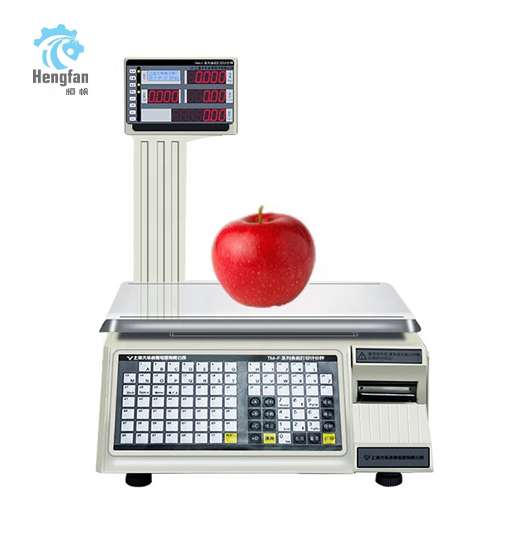 Commercial Printing Supplies - เครื่องชั่งน้ำหนักแบบตั้งโต๊ะอิเล็กทรอนิกส์เชิงพาณิชย์ พร้อมฟังก์ชันคำนวณราคาและพิมพ์ฉลากบาร์โค้ด สำหรับอุปกรณ์ซูเปอร์มาร์เก็ต